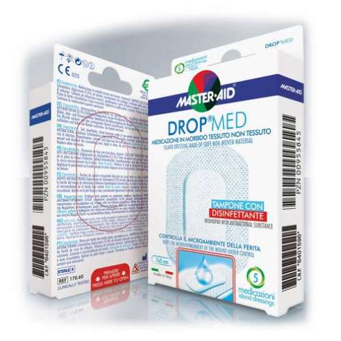 DROP MED Стерильный пластырь Antisep 10 x 6 см/5 шт